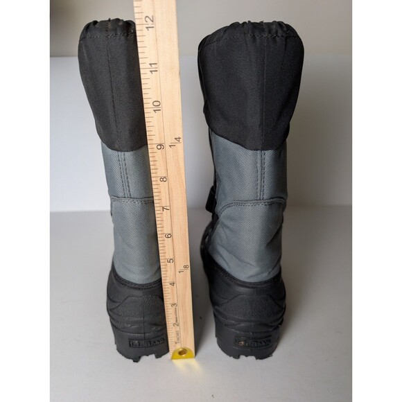 LL Bean Winter Snow Boots Kids Size 5 Northwoods Black & Gray with Felt Inserts - Picture 9 of 10